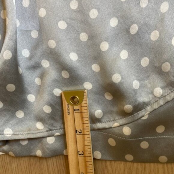 Escada by Margaretha Ley Dress Vintage Silk Midi Faux Wrap Polka Dots sz 42 - Picture 11 of 14